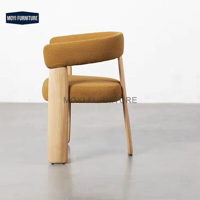 Moyi Ash Solid Wood Low-back Arm Dining Chair