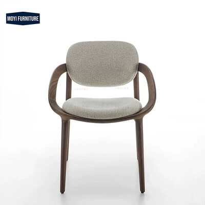Office Building Solid Wood Dining Chair Highlighting Classic Designer Style and Genuine North American Black Walnut Wood