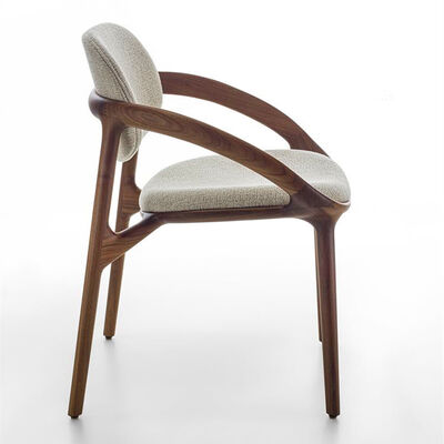 Office Building Solid Wood Dining Chair Highlighting Classic Designer Style and Genuine North American Black Walnut Wood