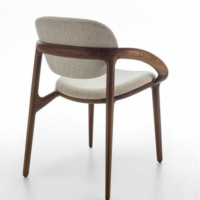 Office Building Solid Wood Dining Chair Highlighting Classic Designer Style and Genuine North American Black Walnut Wood