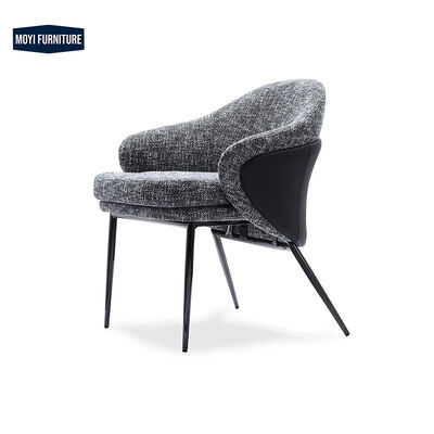 Custom Modern Leather Dining Chair Upholstered Velvet Simple Design Luxury PU Fashionable High Furniture Leisure Back