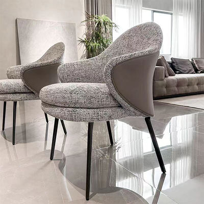 Custom Modern Leather Dining Chair Upholstered Velvet Simple Design Luxury PU Fashionable High Furniture Leisure Back