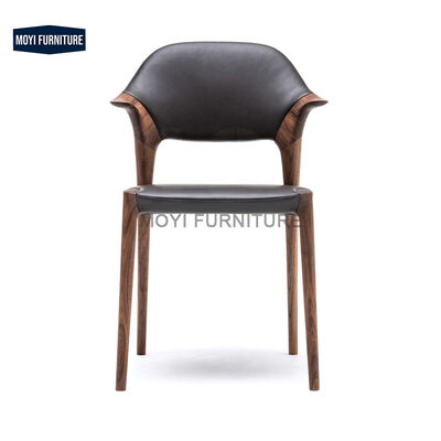 Home Furniture Wabi Sabi Style Italian Modern Solid Wood Dining Chair Cafe Chair With Comfortable Wooden Armrests