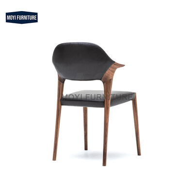 Home Furniture Wabi Sabi Style Italian Modern Solid Wood Dining Chair Cafe Chair With Comfortable Wooden Armrests