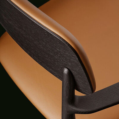 Synthetic Leather Dining Chair Solid Wood Mexican Style Luxury Hotel Dining Room Nordic Restaurant Chairs Leather Set Six