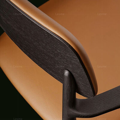 Synthetic Leather Dining Chair Solid Wood Mexican Style Luxury Hotel Dining Room Nordic Restaurant Chairs Leather Set Six