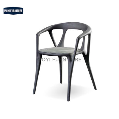 Mail Packing Custom Nordic Hotel Furniture Leather Fabric Seats Designer Modern Luxury Black Solid Wooden Dining Room Armrests Dining Chairs