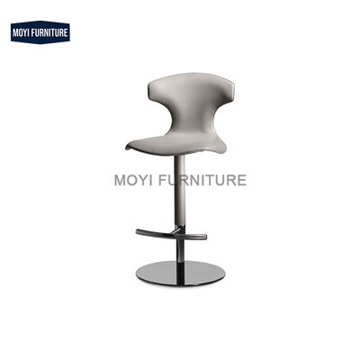 Commercial Furniture Stainless Steel Base Luxury Lift Bar Chair for KTV Home Kitchen Island Modern Rotating Leather Stools