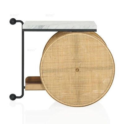 Home Bar Customized Iron Wood Trolley Metal Cart With Wheels Hotel Restaurant Banquet Wedding