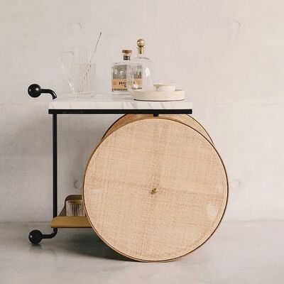 Home Bar Customized Iron Wood Trolley Metal Cart With Wheels Hotel Restaurant Banquet Wedding