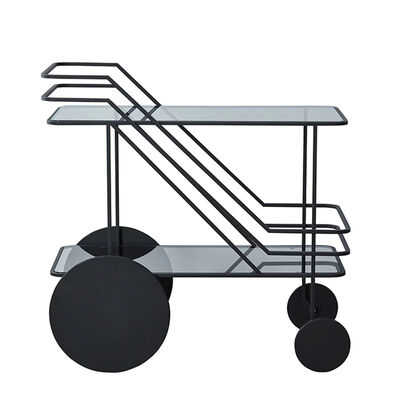 Hotel Function Luxury Nordic Metal Kitchen Rack Acrylic French Drinks Cart Gold Colour Stainless Steel Tea Coffee Serving Trolley