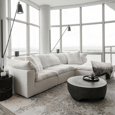High density and high resilience foam 3 piece sectional sofa set fabric living room modern luxury l shape sofa 280 70 160cm