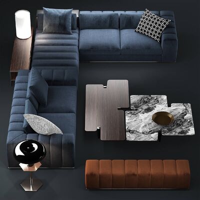 OEM Accepted Customized Size Luxury Italian Design Modern L Shape Sectional Couch Set Living Room Sofas
