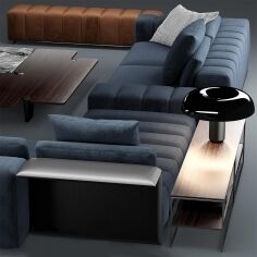 OEM Accepted Customized Size Luxury Italian Design Modern L Shape Sectional Couch Set Living Room Sofas