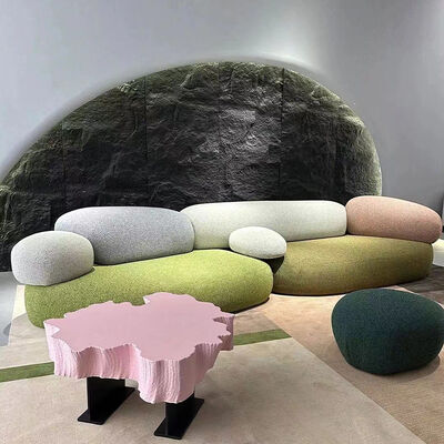 Armless Sectional Sofa Set Modern Modular with Plastic Legs Minimalist Nordic Style Italian Design Living Room Sofas