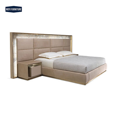 Metal Frame Comfortable Leather Bed King Size Set Modern Kingsize Double Design Furniture Italian Luxury Queen Dimensions