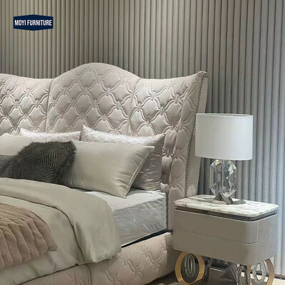 Oak Soft Bed Bedroom Furniture Set Velvet Italian Beds Extend Headboard Royal King Queen Tufted Bed Frame for Home