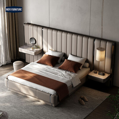 Sample Soft Bed Master Bedroom Light Luxury Dressing Table Bedside Table Integrated Bed Modern Villa Italian High End Authentic Furniture
