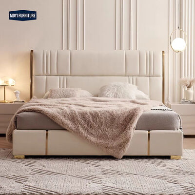 Soft Bed Luxury Modern Bedroom Set Single King Upholstered Leather Storage Swivel Wooden Frame Home Furniture