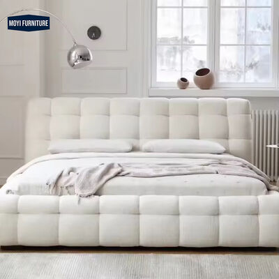 Mail Packing Y Modern King Size Bed 180x200 Italian Fabric Upholstered Wooden Minimalist Bedroom Furniture Master Frame