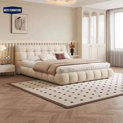Mail Packing Y Modern King Size Bed 180x200 Italian Fabric Upholstered Wooden Minimalist Bedroom Furniture Master Frame