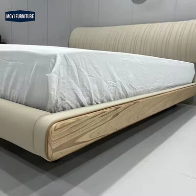 Microfiber Upholstered Double Italian Bed King Size Luxury Modern Frame Design Furniture Queen Size Bed Bedroom Interior