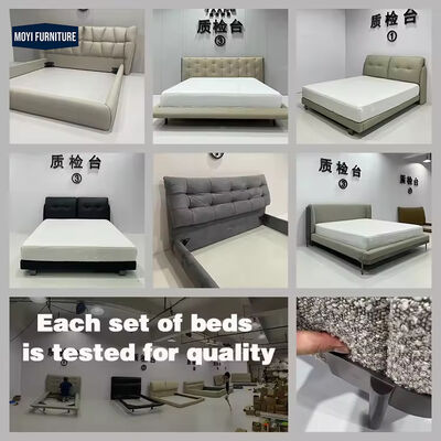 Microfiber Cover Material Modern Wooden Queen Set Classic Luxury King Size Bed Double Design 150 200 180 200cm Customize
