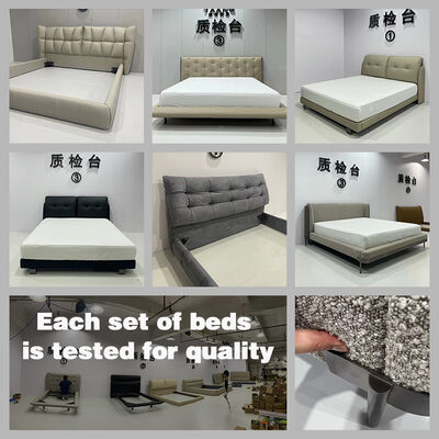 Home Furniture Bedroom Furniture Modern Double Design Queen Set Classic Luxury King Size Bed Featuring Durable MDF Panel