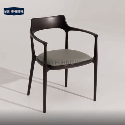 Wooden Foam Fabric Nordic Luxury Modern Top Grade Dining Chair Leather Restaurant Living Room Armchair Custom Mail Packing Y