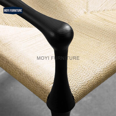 Modern Solid Wood Retro Dining Chair Creative Leisure Designer Rattan Black Relax Conference Armchair Comfortable Design