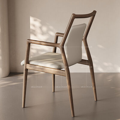 Metal Foam Fabric Dining Chair Featuring Solid Wood Furniture Frames Bent Plywood for Comfortable Seating and Home Decor