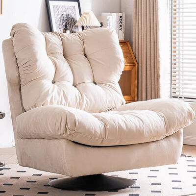 Fabric Optional Oversized Lounge Leather Rocking Chair Modern Swivel Living Room Accent Sofa Armchair Style Seating Option