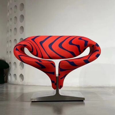 No Electric MOYI Modern Hotel Lobby Lounge Chair Ergonomic Velvet Fabric Upholstery Contemporary Comfortable Armchair