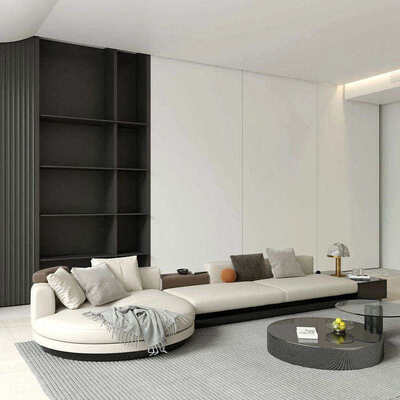 Customized Size MOYI Leather Sofa Set Featuring High Resilience Foam L Shape Design Modern Living Room Furniture Sofas