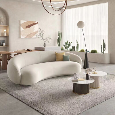 Fabric Upholstered MOYI C Shape Recliner Velvet Sectional Sofa Set Modern Luxury Sofas Spacious Comfortable Living Room