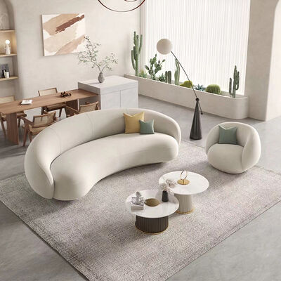 Fabric Upholstered MOYI C Shape Recliner Velvet Sectional Sofa Set Modern Luxury Sofas Spacious Comfortable Living Room