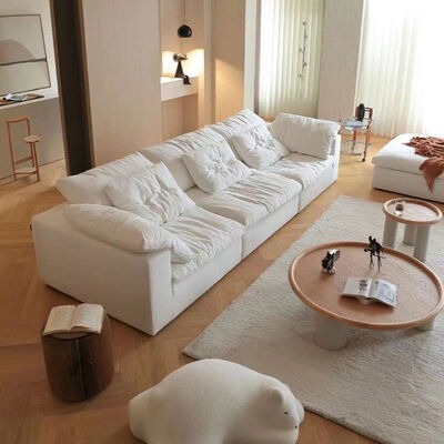 Velvet Modular Sectional Sofa Comfortable L Shape Foam Compressor Cloud Vacuum Sofa Nordic Style Living Room Furniture