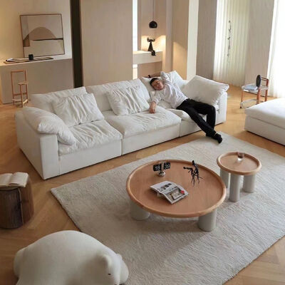 Velvet Modular Sectional Sofa Comfortable L Shape Foam Compressor Cloud Vacuum Sofa Nordic Style Living Room Furniture