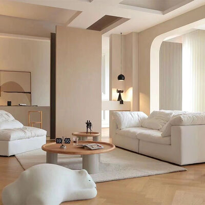 Velvet Modular Sectional Sofa Comfortable L Shape Foam Compressor Cloud Vacuum Sofa Nordic Style Living Room Furniture