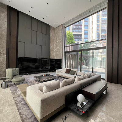 Foam Filling Material L Shape Modular Corner Sofa Set Italian Minimalist Nordic Designs Modern Luxury Sectional Couch Furniture