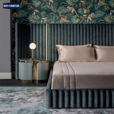 Customized Size Luxury King Size Bed Double Frame Headboards Italian Modern Luxury Super Wooden Upholstered Designs