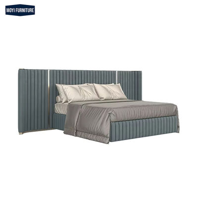 Customized Size Luxury King Size Bed Double Frame Headboards Italian Modern Luxury Super Wooden Upholstered Designs