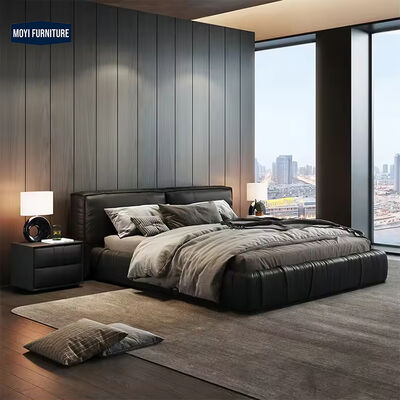 High density and high resilience foam Luxury Double Queens Beds Bedroom Furniture King Bed Frame Leather Bed Frame