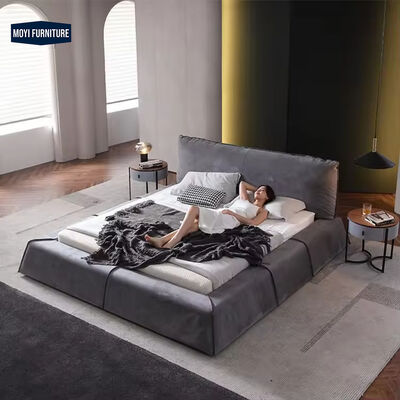 Soft Bed Modern Luxury Full Size Double Upholstered Bed Bedroom Furniture Set with Comfortable Upholstered Headboard
