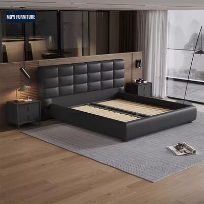 High density and high resilience foam modern design queen bed bedroom furniture king size upholstered platform double beds