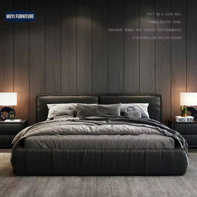Mail Packing Comfortable Customized Modern Fabric Bedroom King Queen Bed Wood Double Bed Frame Upholstered Beds Sets