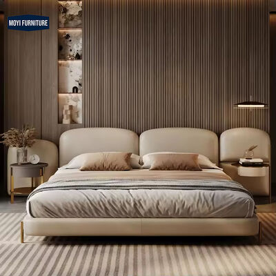 Modern Bedroom Velvet Platform Bed Set Full Size Frame Upholstered Beds King Size Furniture Design