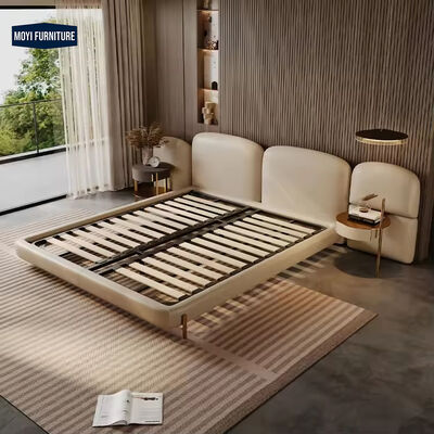Modern Bedroom Velvet Platform Bed Set Full Size Frame Upholstered Beds King Size Furniture Design