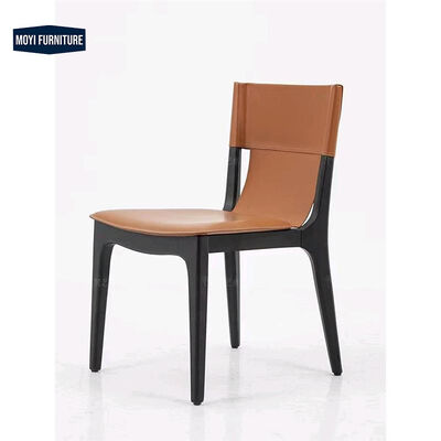 Wood Legs Dining Room Set Modern Nordic Luxury Chair Leather Metal Material Comfortable Home Living Room Hotel Furniture