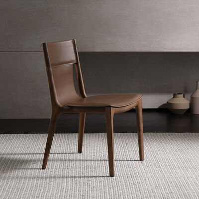 Wood Legs Dining Room Set Modern Nordic Luxury Chair Leather Metal Material Comfortable Home Living Room Hotel Furniture